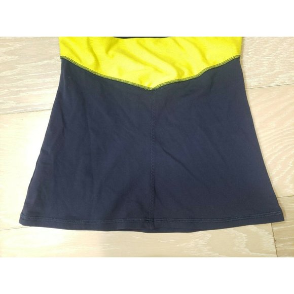 Athleta Tank Top XS Bra Blue Yellow Yoga Gym Padded Bra - Picture 6 of 7